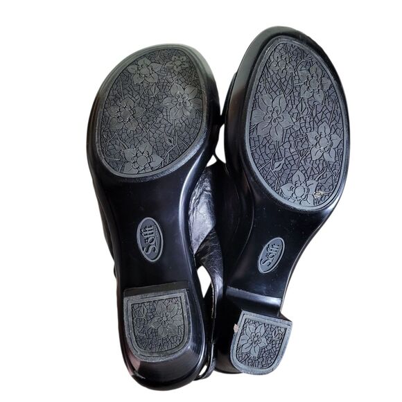 Sofft Angelina Slingback Kitten Heels Sandals Women's 8.5 Black Leather Comfy - Picture 9 of 10